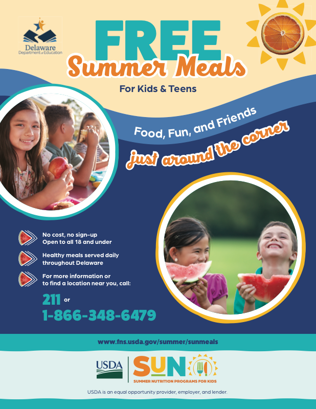 DDOE Summer Meals Poster (English)
