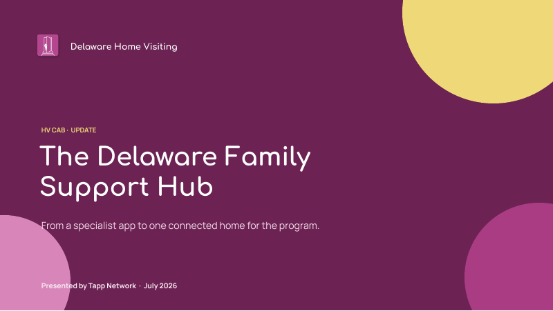 Delaware Family Support Hub - HV CAB Update - July 2026